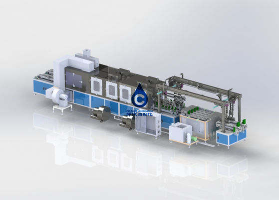 12PPM लिथियम बैटरी उत्पादन लाइन 380V पावर बैटरी अल्ट्रासोनिक क्लीनर SMC